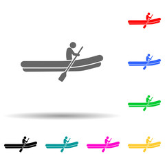 Poster - Boat, air multi color style icon. Simple glyph, flat vector of water transportation icons for ui and ux, website or mobile application
