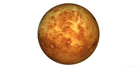 Wall Mural - planet venus white background