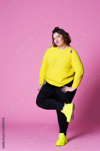 pink and yellow jumper