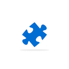 Fototapete - Puzzle icon vector flat illustration, pictogram isolated on white