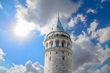 Wall Mural - Galata Tower  in the Old Town of Istanbul, Turkey