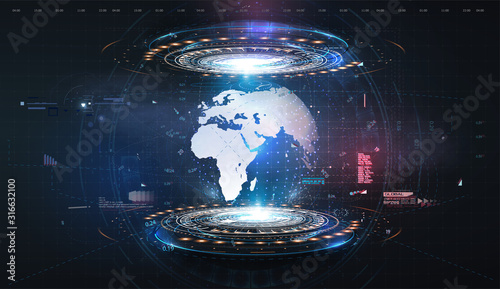 Fotomural Hologram earth for concept design