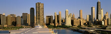 Chicago Skyline, Chicago, Illinois Shows Amazing Architecture In Panoramic Format