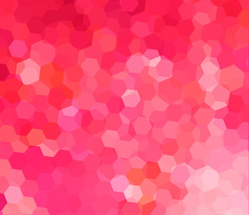 Wall Mural - Pink Abstract Mosaic Background with Hexagon pattern, Vector illustration.