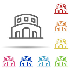 Aufkleber - Sport arena in multi color style icon. Simple thin line, outline vector of theatre icons for ui and ux, website or mobile application