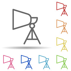 Aufkleber - Flash light, theatre in multi color style icon. Simple thin line, outline vector of theatre icons for ui and ux, website or mobile application