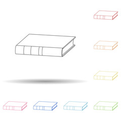 Aufkleber - Book on the table flat in multi color style icon. Simple thin line, outline vector of book icons for ui and ux, website or mobile application
