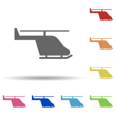 Aufkleber - Helicopter in multi color style icon. Simple glyph, flat vector of army icons for ui and ux, website or mobile application
