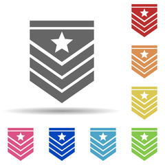 Poster - Military epaulettes in multi color style icon. Simple glyph, flat vector of army icons for ui and ux, website or mobile application