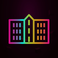 Aufkleber - school nolan style icon. Simple thin line, outline vector of buildings icons for ui and ux, website or mobile application