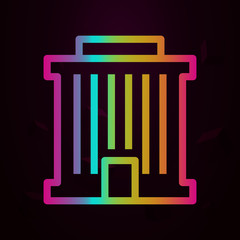 Poster - bank building nolan style icon. Simple thin line, outline vector of buildings icons for ui and ux, website or mobile application