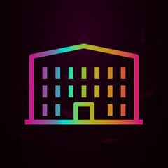 Aufkleber - school nolan style icon. Simple thin line, outline vector of buildings icons for ui and ux, website or mobile application