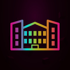 Aufkleber - school nolan style icon. Simple thin line, outline vector of buildings icons for ui and ux, website or mobile application