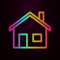 Aufkleber - house nolan style icon. Simple thin line, outline vector of buildings icons for ui and ux, website or mobile application