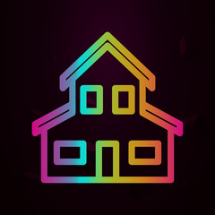 Aufkleber - House nolan style icon. Simple thin line, outline vector of buildings icons for ui and ux, website or mobile application