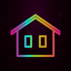 Aufkleber - house nolan style icon. Simple thin line, outline vector of buildings icons for ui and ux, website or mobile application