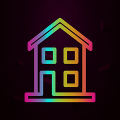 Aufkleber - house nolan style icon. Simple thin line, outline vector of buildings icons for ui and ux, website or mobile application
