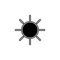 Aufkleber - the sun icon. Simple glyph, flat vector of camping icons for ui and ux, website or mobile application