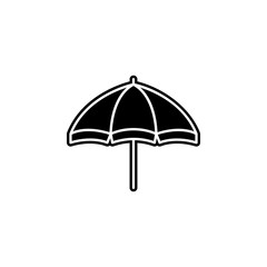 Poster - chaise-longue icon. Simple glyph, flat vector of camping icons for ui and ux, website or mobile application