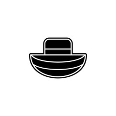 Aufkleber - a boat icon. Simple glyph, flat vector of camping icons for ui and ux, website or mobile application