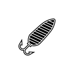 Poster - fishing hook icon. Simple glyph, flat vector of camping icons for ui and ux, website or mobile application