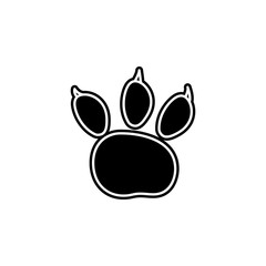 Poster - bear track icon. Simple glyph, flat vector of camping icons for ui and ux, website or mobile application