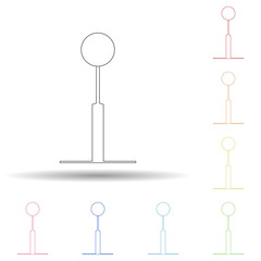 Aufkleber - Colored park light in multi color style icon. Simple thin line, outline vector of web icons for ui and ux, website or mobile application