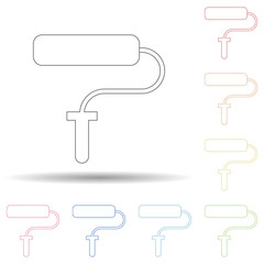 Aufkleber - Colored construction roll in multi color style icon. Simple thin line, outline vector of web icons for ui and ux, website or mobile application