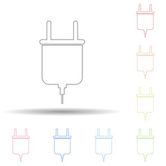 Aufkleber - Colored plug in multi color style icon. Simple thin line, outline vector of web icons for ui and ux, website or mobile application