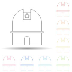 Aufkleber - Observatory in multi color style icon. Simple thin line, outline vector of space icons for ui and ux, website or mobile application