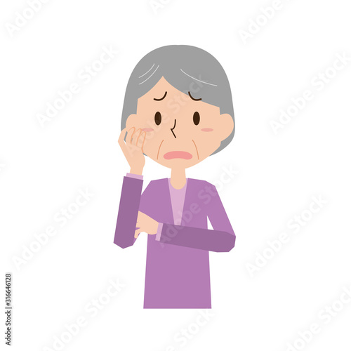 高齢 女性 腕組み 悩む 考える 考え込む 不安 Buy This Stock Vector And Explore Similar Vectors At Adobe Stock Adobe Stock
