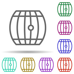 Poster - Barrel, italy in multi color style icon. Simple thin line, outline vector of italy icons for ui and ux, website or mobile application