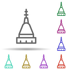 Poster - Building, italy in multi color style icon. Simple thin line, outline vector of italy icons for ui and ux, website or mobile application