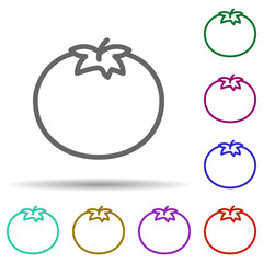 Poster - Tomato, italy in multi color style icon. Simple thin line, outline vector of italy icons for ui and ux, website or mobile application