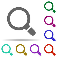 Poster - Laboratory, magnifying glass in multi color style icon. Simple glyph, flat vector of laboratory icons for ui and ux, website or mobile application
