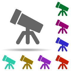 Poster - Laboratory, telescope in multi color style icon. Simple glyph, flat vector of laboratory icons for ui and ux, website or mobile application