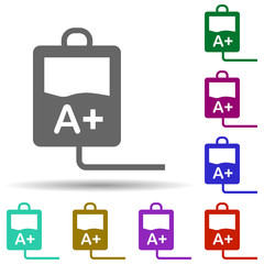 Poster - Laboratory, blood in multi color style icon. Simple glyph, flat vector of laboratory icons for ui and ux, website or mobile application