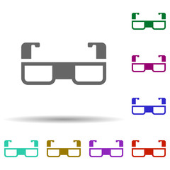 Poster - Laboratory, glasses in multi color style icon. Simple glyph, flat vector of laboratory icons for ui and ux, website or mobile application