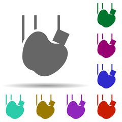 Poster - Laboratory, newton apple in multi color style icon. Simple glyph, flat vector of laboratory icons for ui and ux, website or mobile application