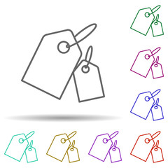 Poster - Sales, label, tag in multi color style icon. Simple thin line, outline vector of mall icons for ui and ux, website or mobile application