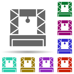 Poster - Music festival, concert, scene in multi color style icon. Simple glyph, flat vector of music festival icons for ui and ux, website or mobile application