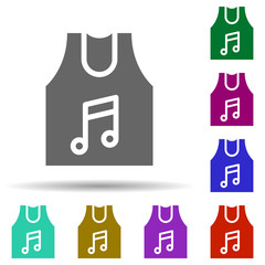 Poster - Music festival, t-shirt, note, sign in multi color style icon. Simple glyph, flat vector of music festival icons for ui and ux, website or mobile application
