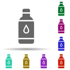 Poster - Music festival, bottle, hydration, healthy food in multi color style icon. Simple glyph, flat vector of music festival icons for ui and ux, website or mobile application