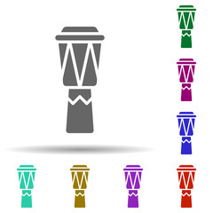 Poster - Music festival, djembe, musical instrument, african in multi color style icon. Simple glyph, flat vector of music festival icons for ui and ux, website or mobile application