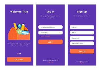 Wall Mural - log in, sign up web forms