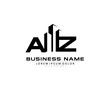 A Z AZ Initial building logo concept