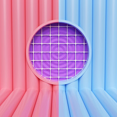 Poster - futuristic abstract geometric scene. modern minimal background mock up. 3d rendering