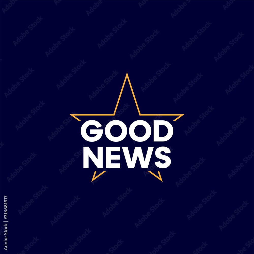 Good News Lettering Good news colorful text. Vector illustration, a design about good news ...