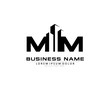 M MM Initial building logo concept