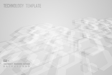 Poster - abstract hexagonal pattern design of futuristic design decorative background. illustration vector ep